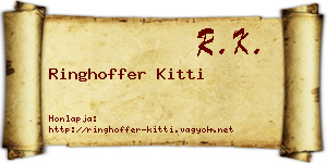 Ringhoffer Kitti névjegykártya