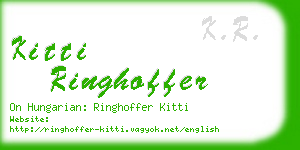 kitti ringhoffer business card